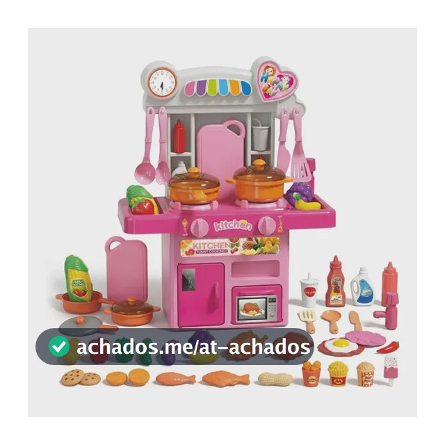 Cozinha Infantil Completa Com Luz E Som Acessórios Sai Água Rosa
