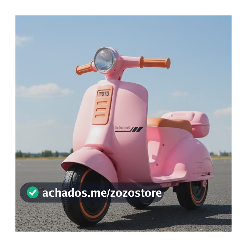 Mini Scooter Moto Elétrica Frente E Ré Bateria 6v Som E Luz Cor Rosa Voltagem Do Carregador 127/220v