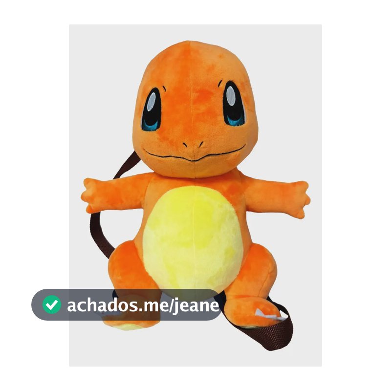 Mochila Pelúcia Pokémon Charmander - Pk0004 - Bbr Toys Laranja