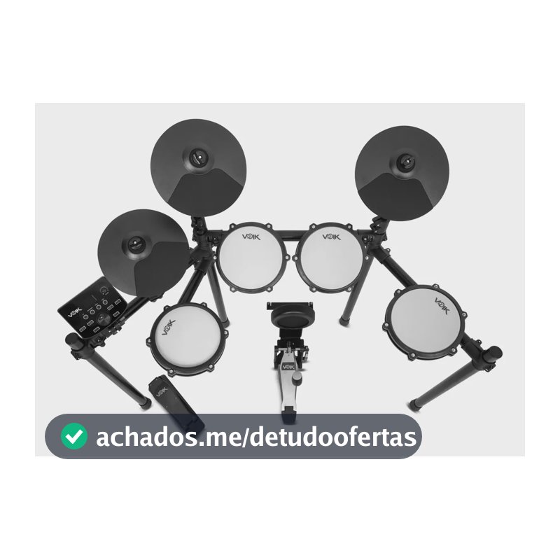 Bateria Eletrônica Voik Boost-700 Profissional Completa Preto
