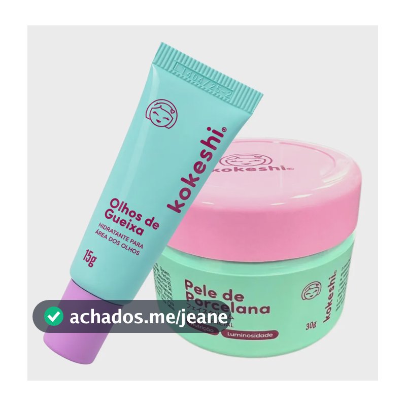 Kit Hidratação Facial + Olhos- Anti Sinais - Kokeshi Skin Care Milagre Do Arroz