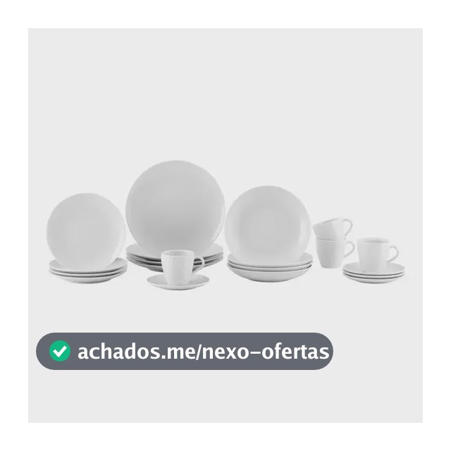 Jogo De Jantar Tramontina Porcelana Silvia 20 Peças Branco Lisa