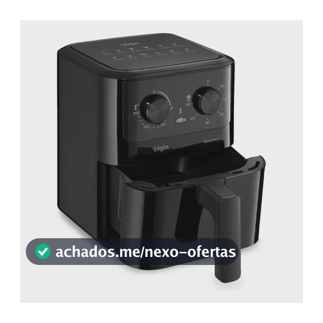 Fritadeira Elétrica Air Fryer Quad Fry 4,2 L,1400w Preto Elgin