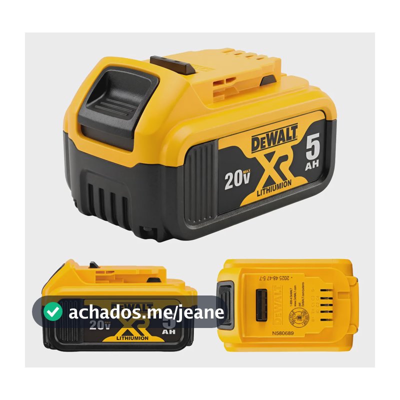 Bateria Dewalt 20v Max 5ah Xr Dcb205-b3 Lítio Original