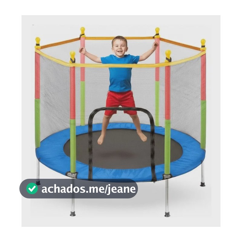 Cama Elástica Abkids 1,4m Com Rede de Proteção Para Crianças Até 45kg