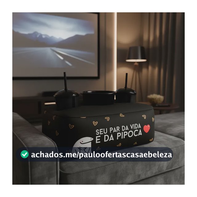Kit Almofada Porta Pipoca Casal 2 Copos +balde Séries Filmes