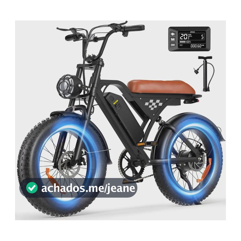 Bicicleta Elétrica Xroymexroy EB5-BR 750W 35km/h com Pneus 20" e Bateria 10.4Ah para Adultos