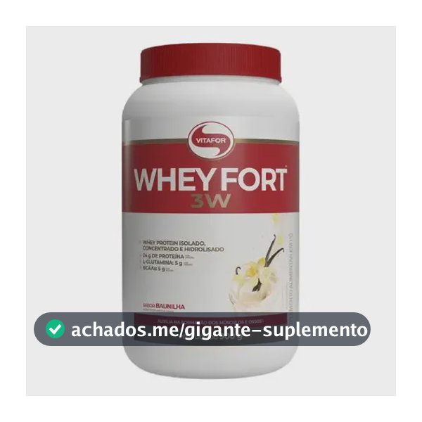 Whey Fort 3w Baunilha 900g Vitafor Baunilha