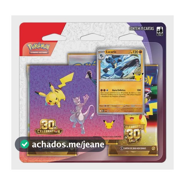 Pokemon Blister Triplo - Celebração De 30 Anos (lucario)