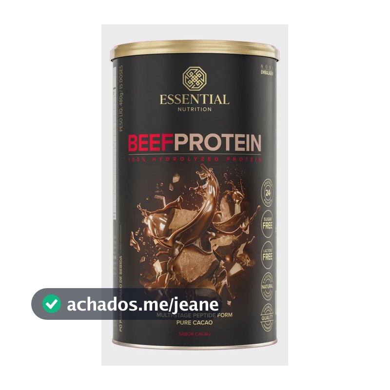 Beef Protein Essential Nutrition 480g Cacao Cacau