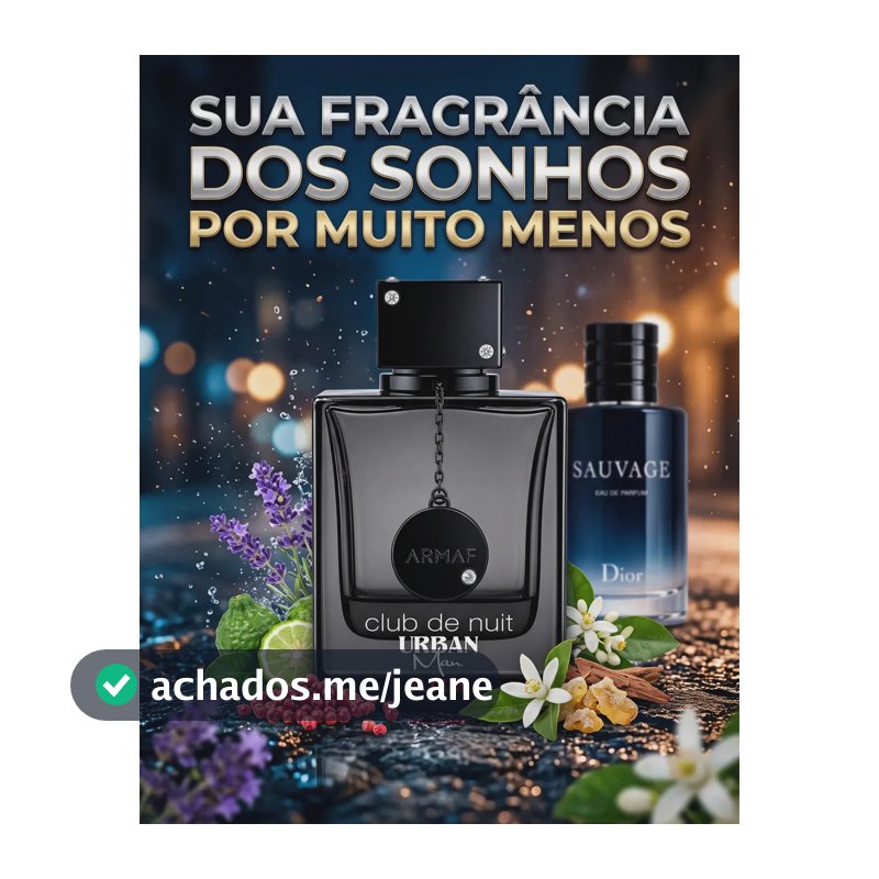 Club de Nuit Urban Man Elixir Armaf Inspirado Dior Sauvage Dor Block