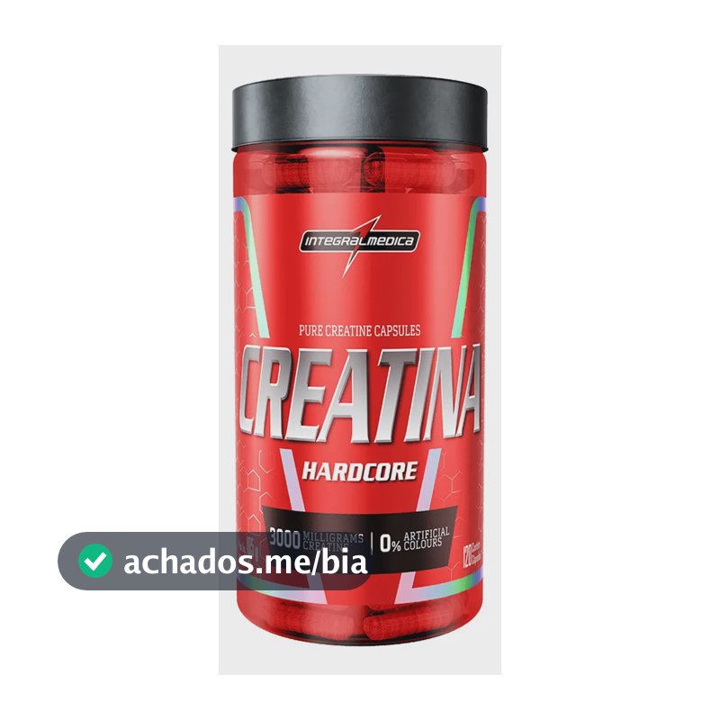 Creatina Integralmédica Hardcore em cápsula Sem sabor x 105g de 120 un