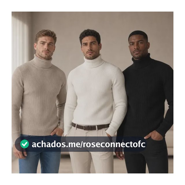 Kit 3 Blusa Cacharrel Gola Alta Masculina Inverno Estiloso