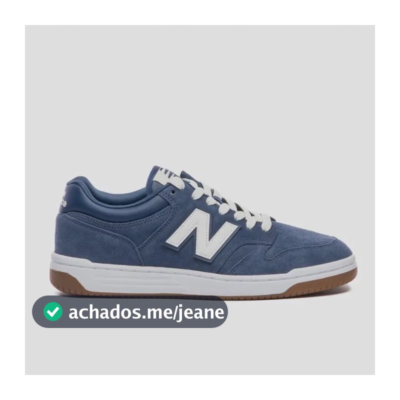 Tênis Casual Masculino E Feminino 480 Low New Balance Marinho Liso 43 Br