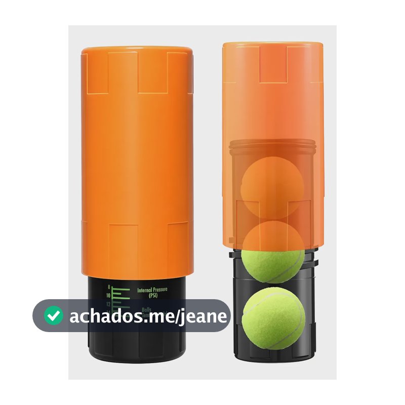 Pressurizador Bola Tênis Fonte 3 Unidades 8.5cm Tubo Laranja Laranja-claro