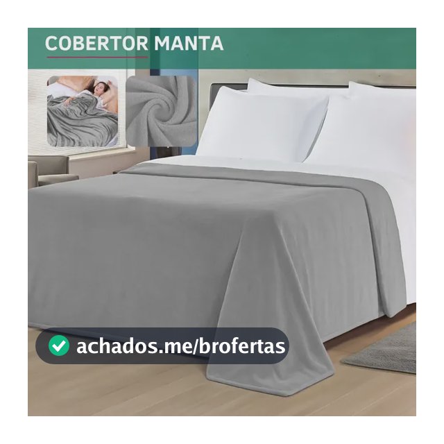 Cobertor Manta Microfibra Casal Super Macio Quentinho Toque Aveludado Hotel Luxo Confortável Premium Cor Cinza