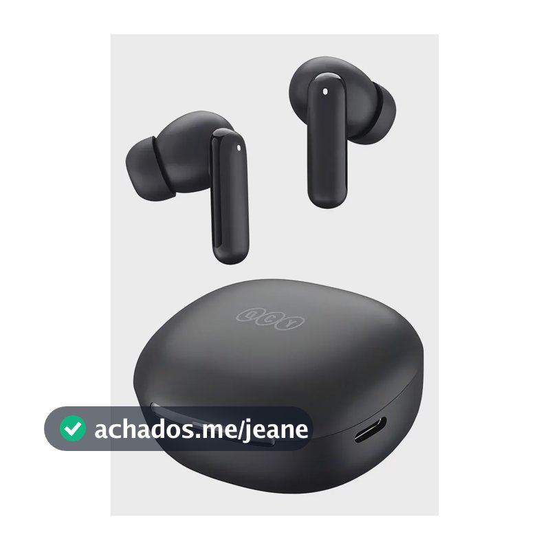 Fone QCY N30 ANC Bluetooth 5.4 Cancelamento De Ruído IPX4 Cor Preto