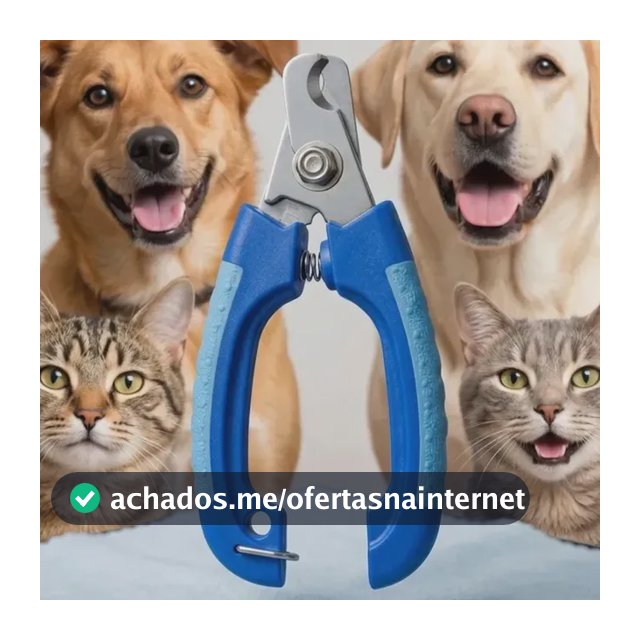 Cortador Unha Gato Cão Pet Antiderrapante, Com Limitador De Corte E Lâmina Em Aço Inox Dor Block Pequeno, Médio E Grande