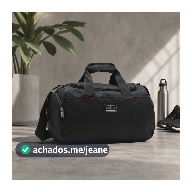 Bolsa Sacola Mala Academia Viagem Treino Porta Tênis Fitness Preto Liso