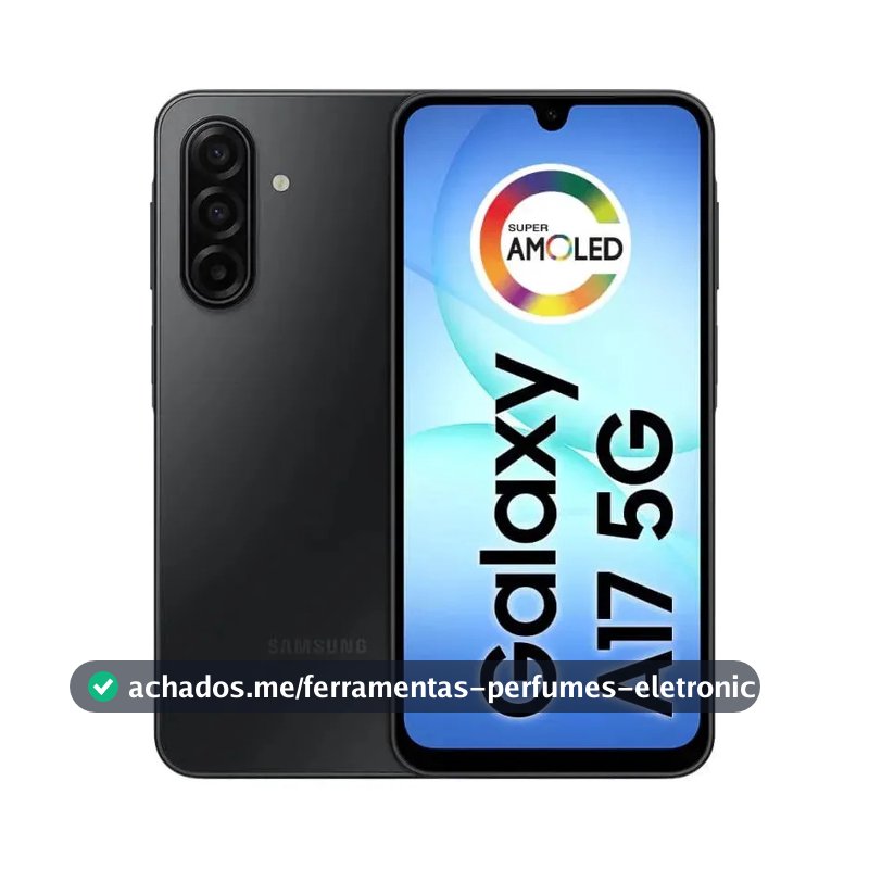 Celular Samsung Galaxy A17 5G Com IA, 128gb, 4gb Ram, Câm De 50mp, Tela De 6.7", Nfc, Ip54 - Preto