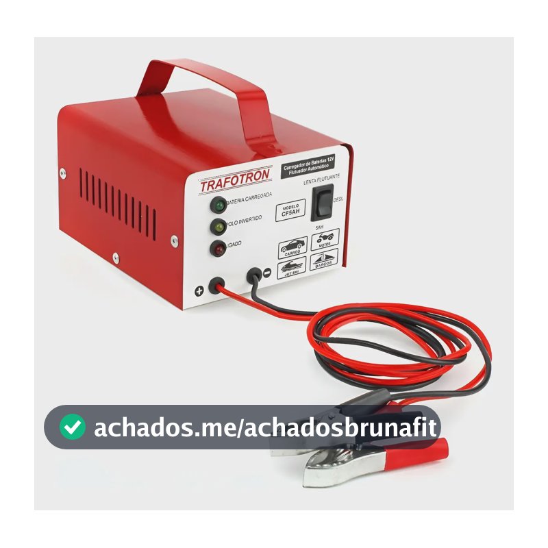 Carregador De Bateria 12v Até 300amperes Cf5 Sem Juros