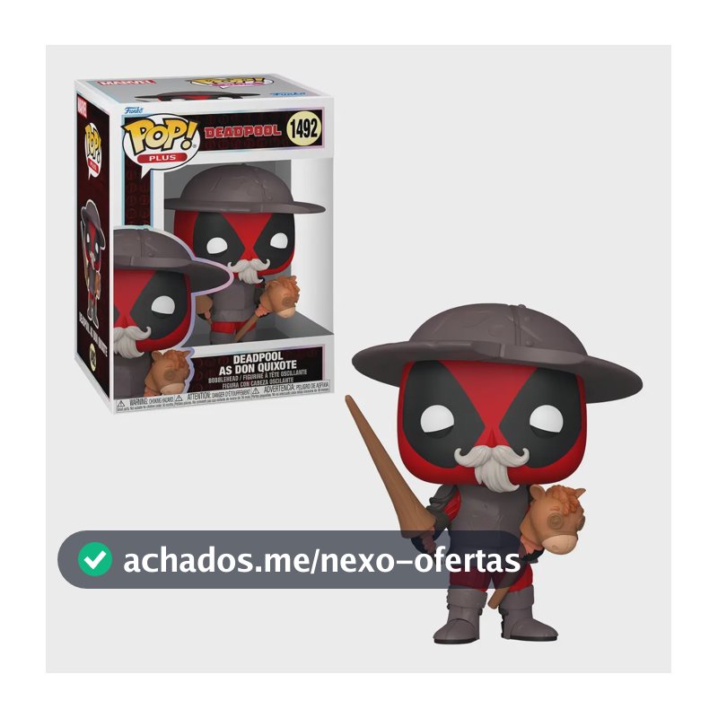 Boneco Funko Pop! Deadpool Literaruta Clássica - Don Quixote