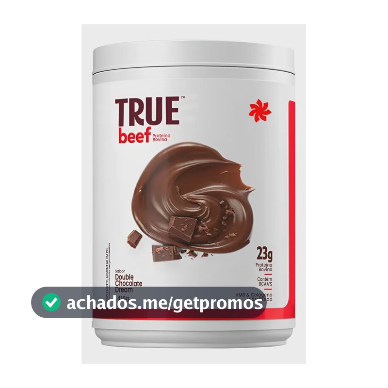 True Beef Protein True Source Whey 100% Isolado Carne 418g Double Chocolate 418g