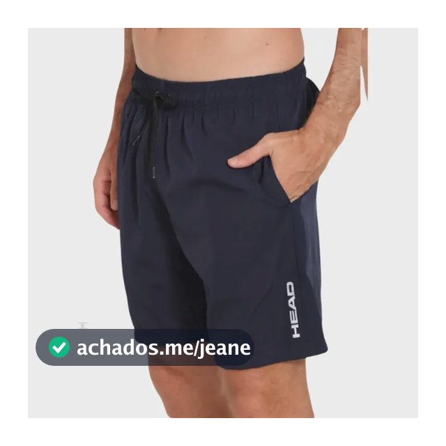 Short Bermuda Head Masculino Tactel Azul Marinho Para Tennis