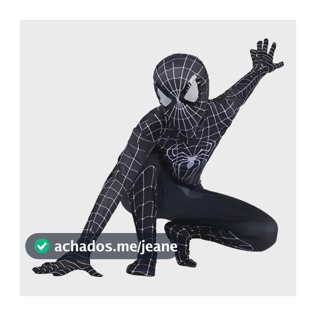 Fantasia Infantil Homem Aranha Preto Venom  Realista