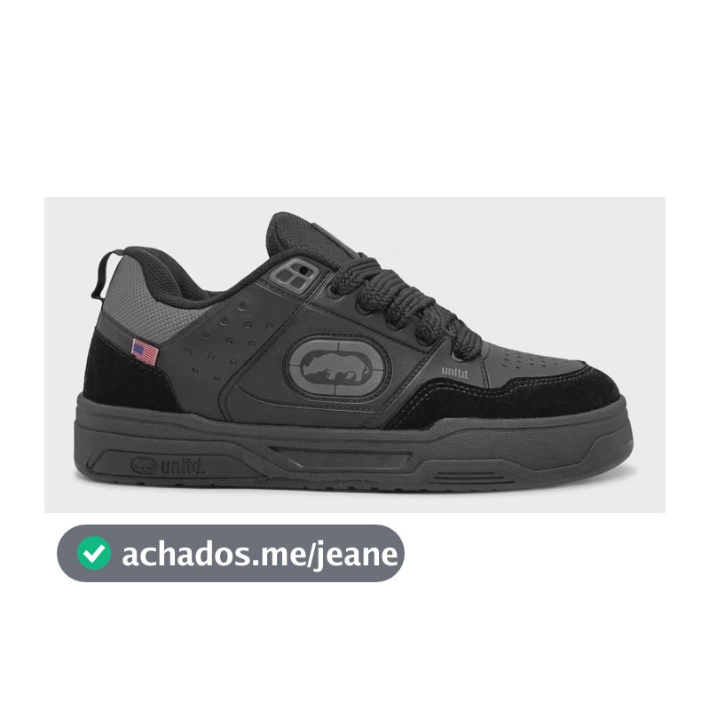 Tênis Ecko Venice Original - Masc/fem - Várias Cores + Nf Preto/grafite 40 Br