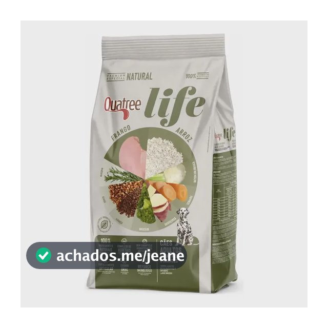 Alimento Quatree Life Premium Especial Quatree Life Cães Raças Médias e Grandes Para Cão Adulto