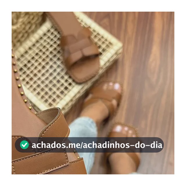 Sandália Rasteirinha Feminina H Confortável Elegante Casual
