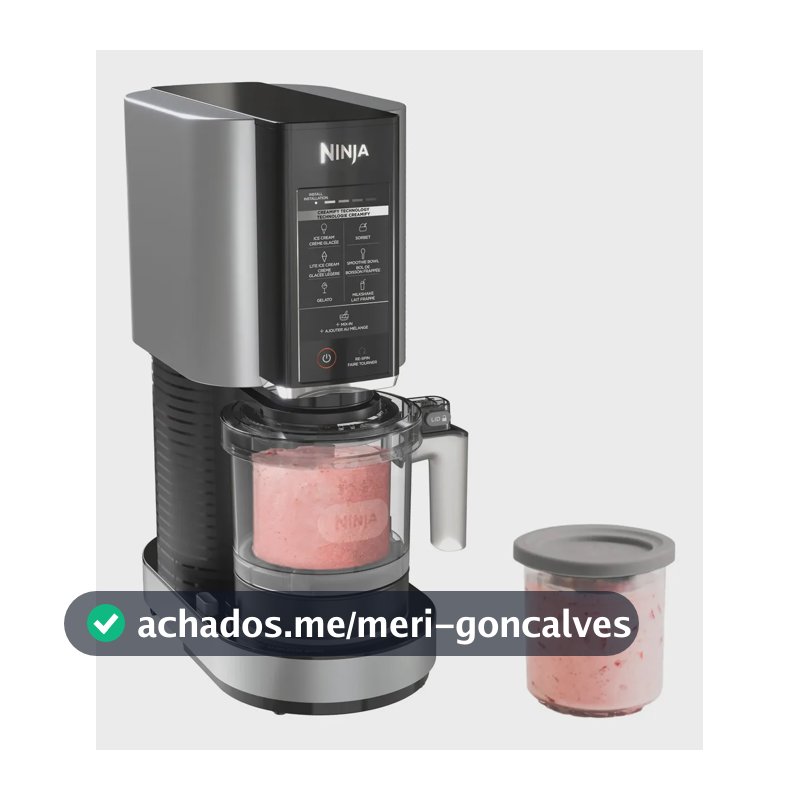 Sorveteira Ninja Creami 7 Opções Diferentes de Sorvete Fácil de Usar em 3 Etapas Pronto em Até 24 Horas