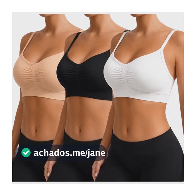 Kit 3 Top Sutiã Sem Costura Com Alça Ajustável Sensual Macio Sortidas Liso Gg- 46