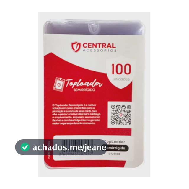 Toploader Com 100 Unidades Semirrígido Central
