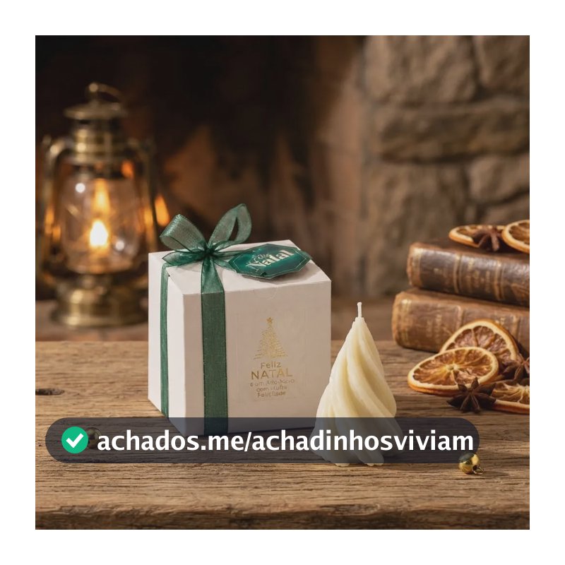 Vela Aromática Árvore De Natal Espiral Decoração E Presente Branco Natural Pinheiro Espiral Calm And Peace - Lavanda Benjoim Alfazema 60 Ml
