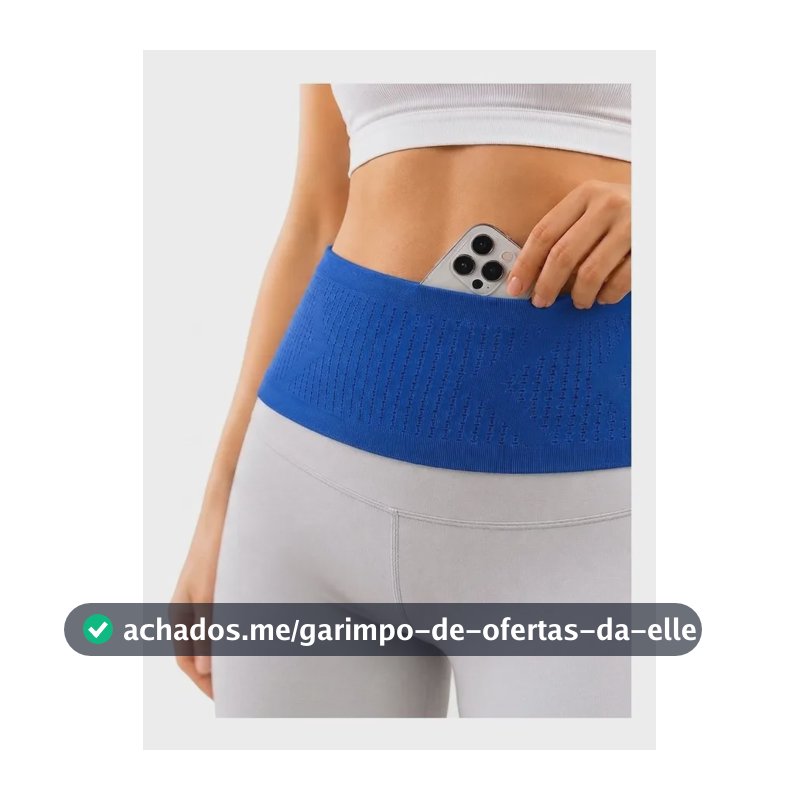 Cinta Pochete Corrida Porta Celular  Cinta Canguru Azul Tamanho Gg