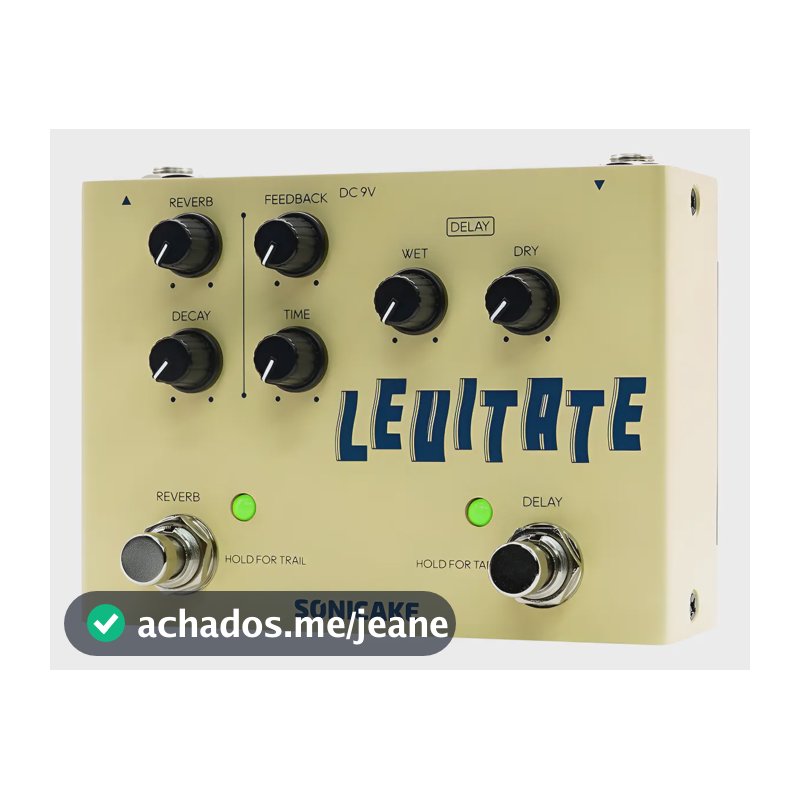 Pedal REVERB/DELAY Sonicake Levitate Qds-2 Amarelo