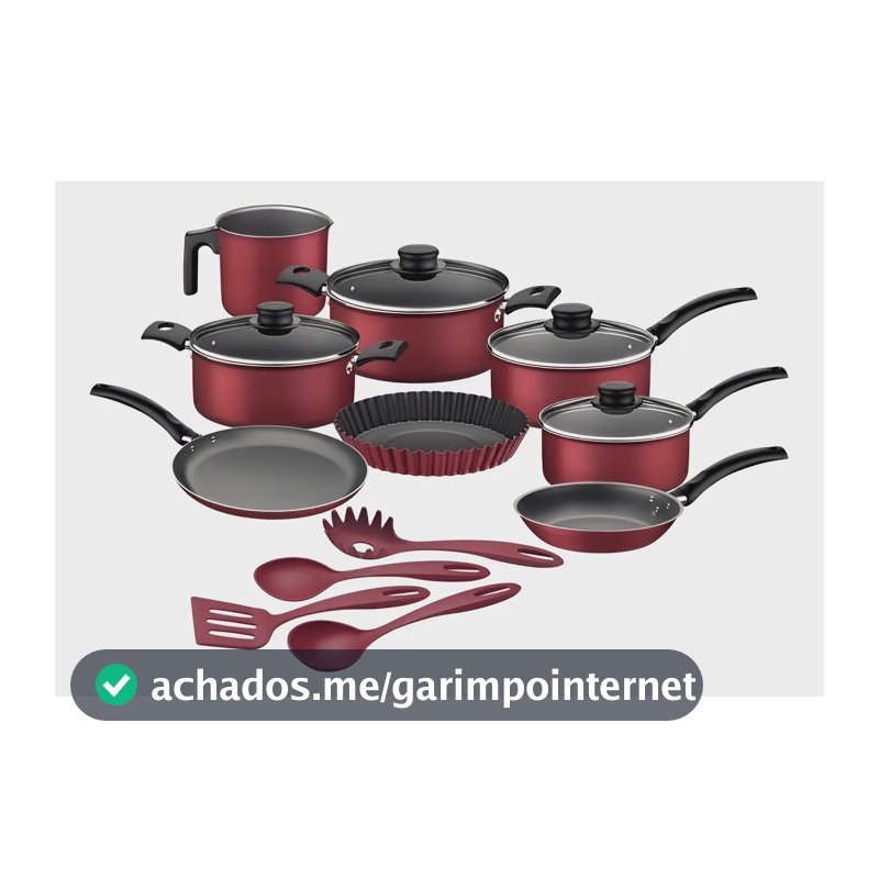 Jogo Panelas 12 Peças Antiaderente Alumínio Turim Tramontina Cor Vermelho