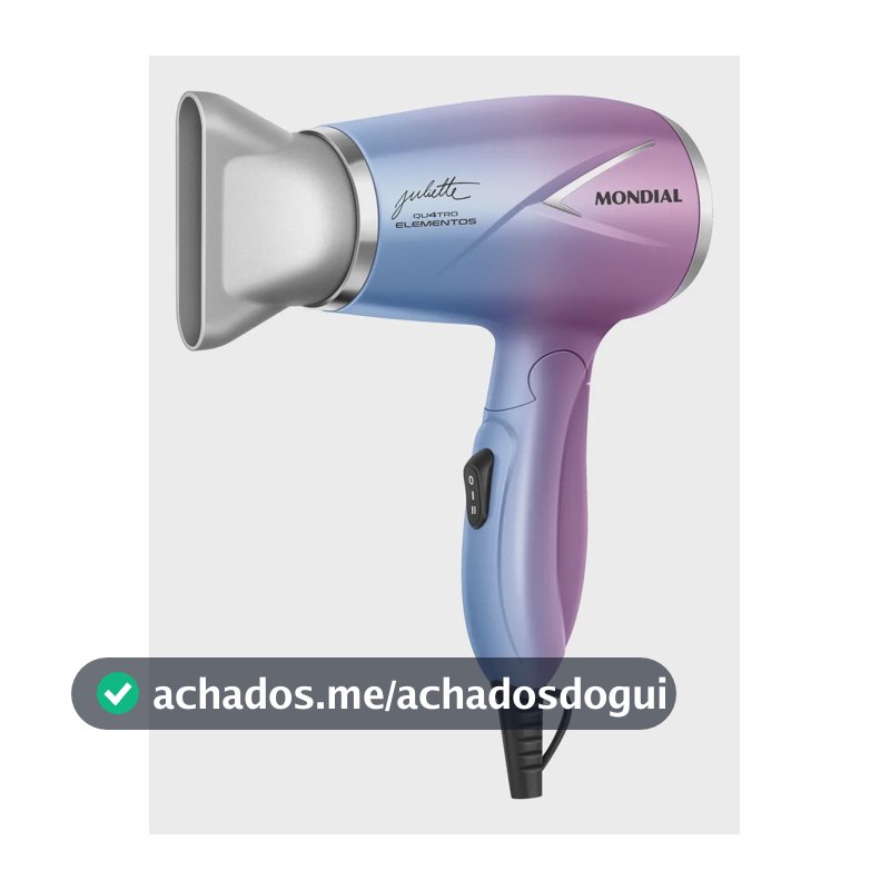 Secador de Cabelo By Juliette Mondial 1200W - SCT-JU-03