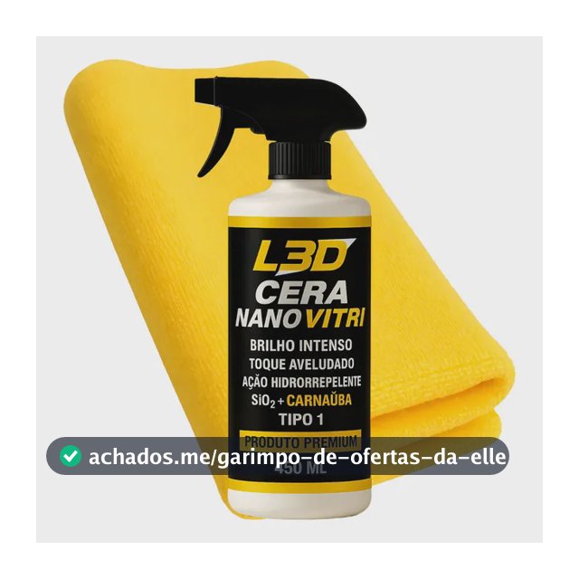 Cera Cristalizadora L3d 450ml Brilho Intenso Fácil Aplicação