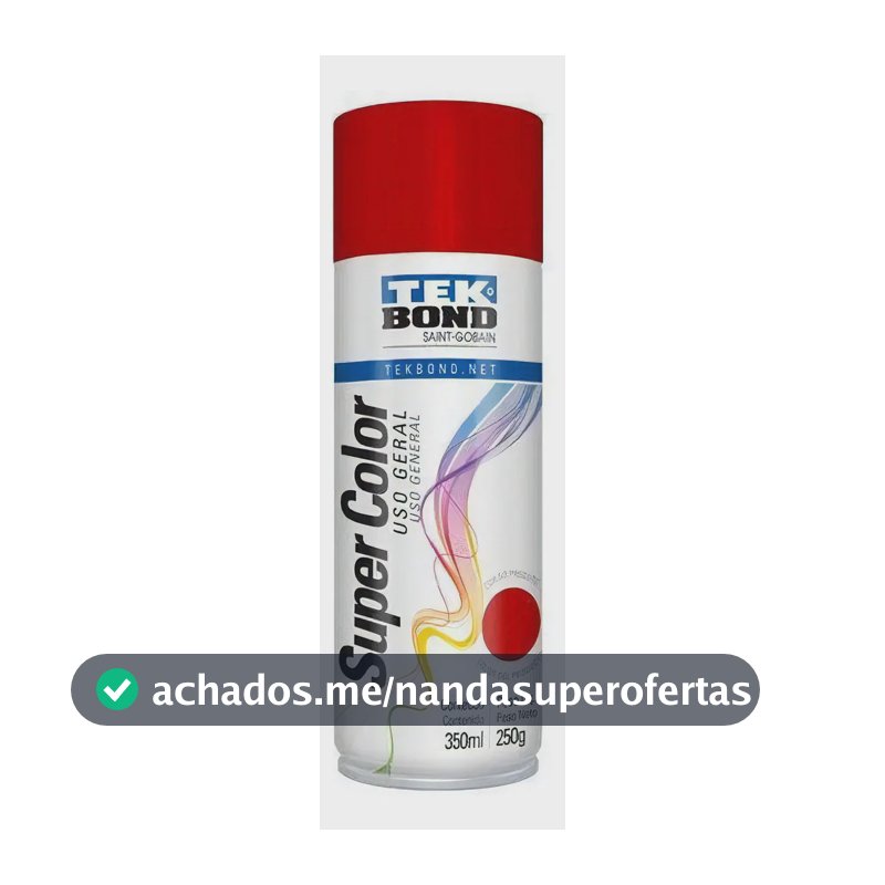 Tinta Spray Uso Geral 350ml Vermelho Tekbond