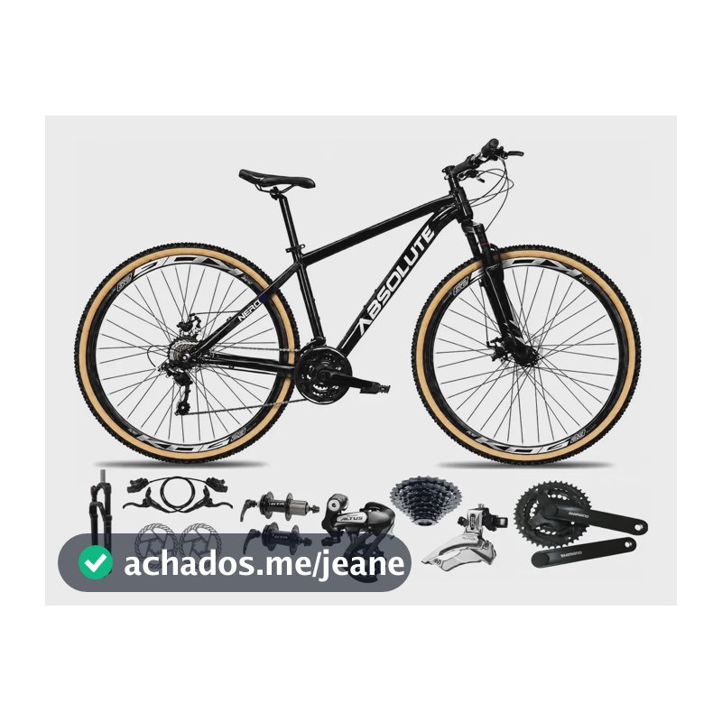 Bicicleta 29 Absolute Nero 6 K7 Shimano Altus 24v Hidráulica Preto 21