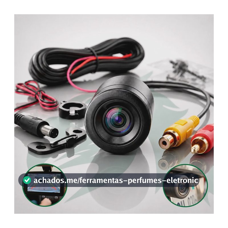 Camera De Ré HD 180° Automotiva Traseira Borboleta 2 em 1 Á Prova D'água Visão Noturna Pholex