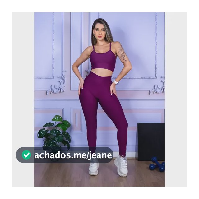 Conjunto Fitness Legging E Top Alça Feminino Roupa Ginástica