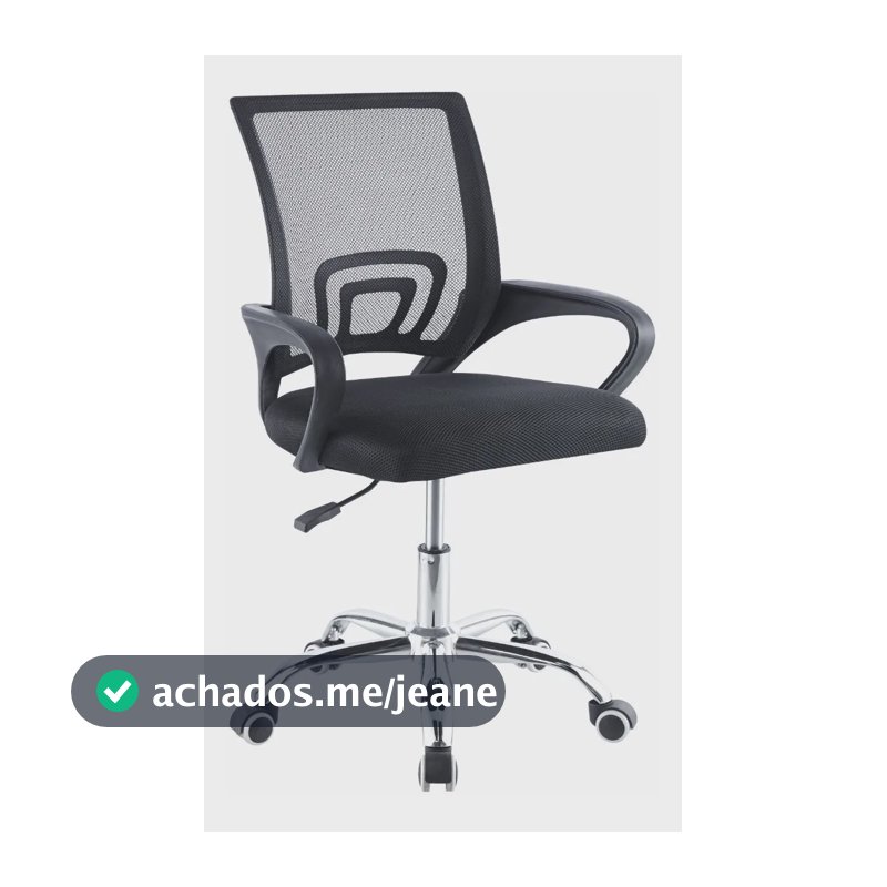 Cadeira de Escritório Ergonomica Preta Begonia Mesh Respirável