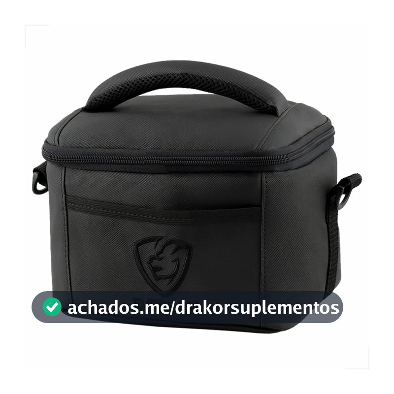 Lancheira térmica Everbags Fit-lancheira 7L em tecido emborrachado Preto