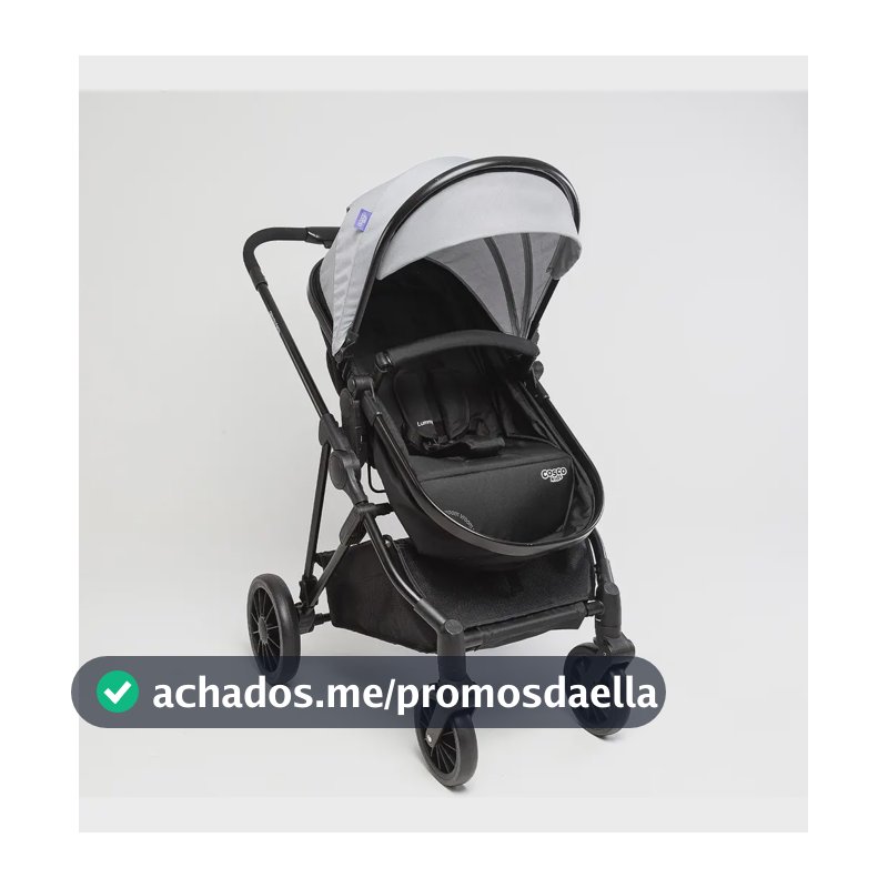 Carrinho De Bebê Cosco Kids, Lummy, Cinza Gelo