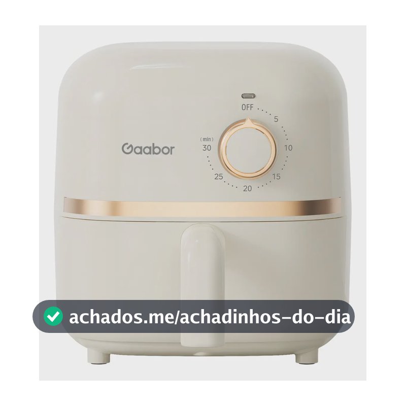 Mini Air Fryer Gaabor Fritadeira Elétrica S/ Óleo 1,4l 900w