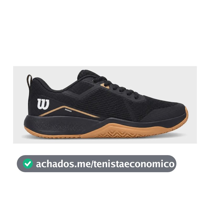 Tênis Wilson Smash Masculino All Court Tênis Joga Tennis Preto E Ouro Lisa 43 Br